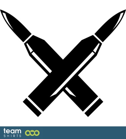 crossed bullets