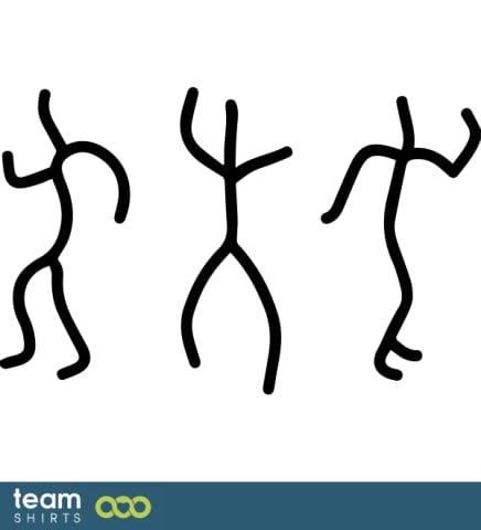 Stick figures dance