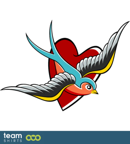 Retro swallow tattoo