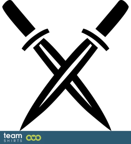crossed knives