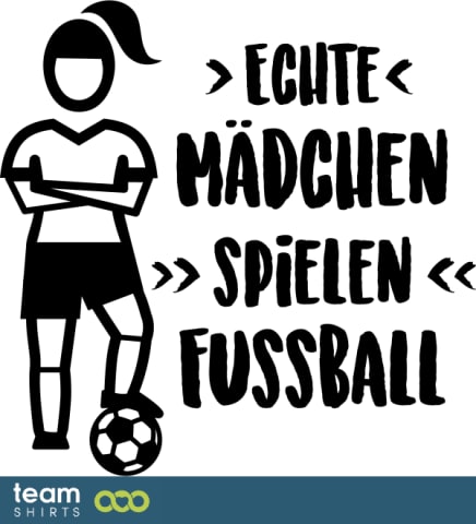 Echte Mädchen spielen Fußball
