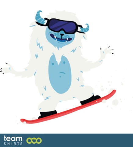 Snowboarding Yeti