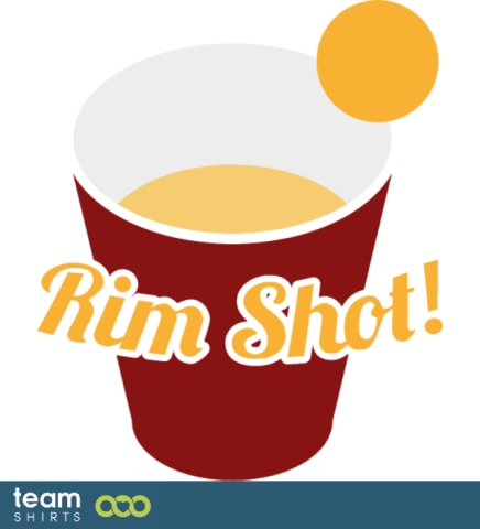 Beer pong rim shot logo