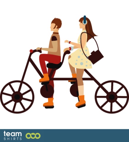 couple on a tandem