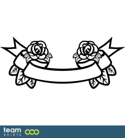 Ribbon with roses