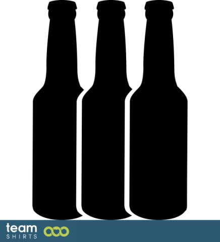 Three beer bottles