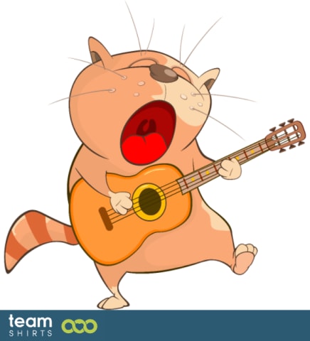cat playing guitar