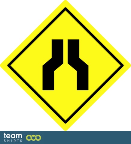 Traffic Sign Road Narrow