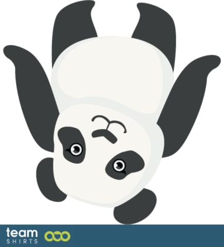 Cute Panda upside down