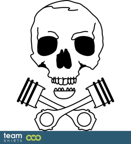 skull with piston