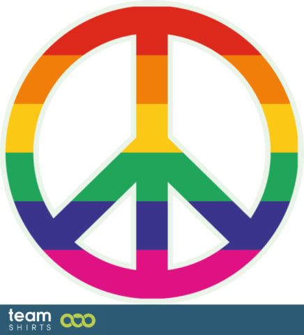 Rainbow peace sign