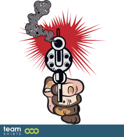Hand with gun