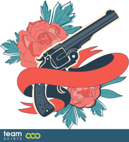 Gun with banner