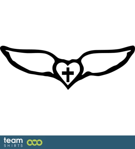 Winged heart cross