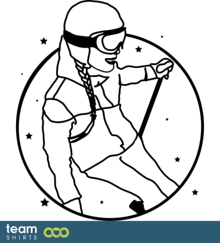 female skier