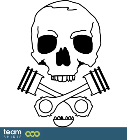 skull with piston