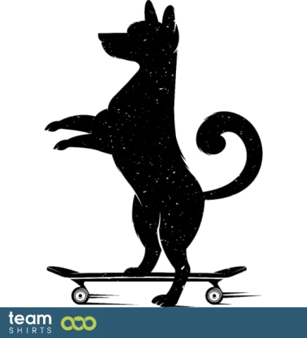 1 dog skateboard png vectorstock 6886395