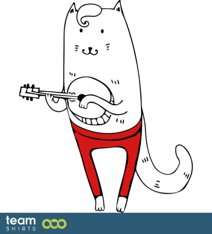 cat with guitar