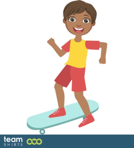 kid riding skateboard