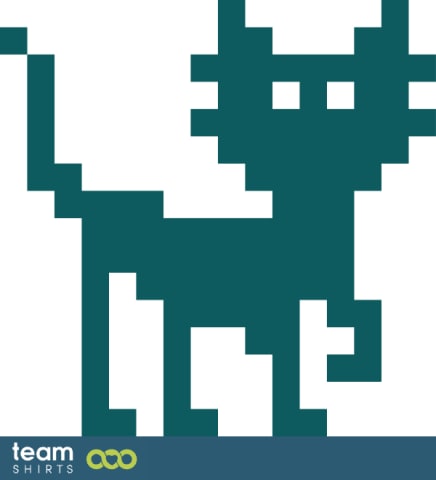 walking pixel cat