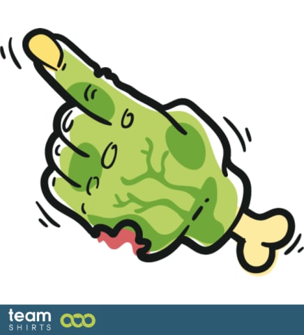 Zombie hand pointing