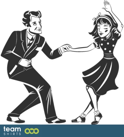 Rock'n'Roll dancing couple