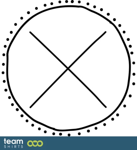 Emblem crossed lines