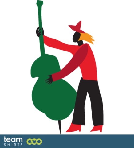 Jazz contrabass musician