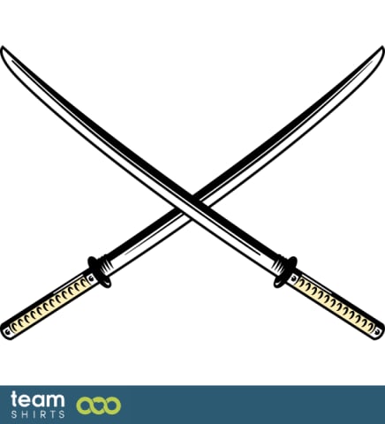crossed katanas