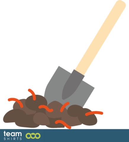 digging up worms