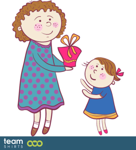 Child getting a present
