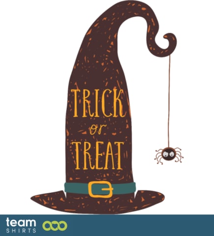 Halloween invitation witches hat