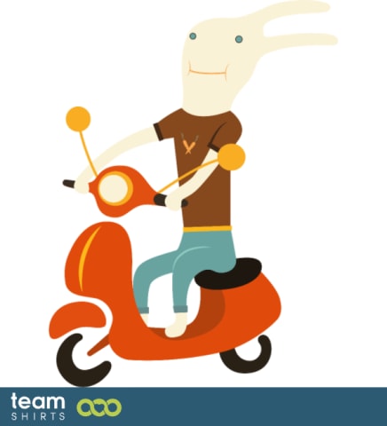 Rabbit motorcycle vectorstock 7595348