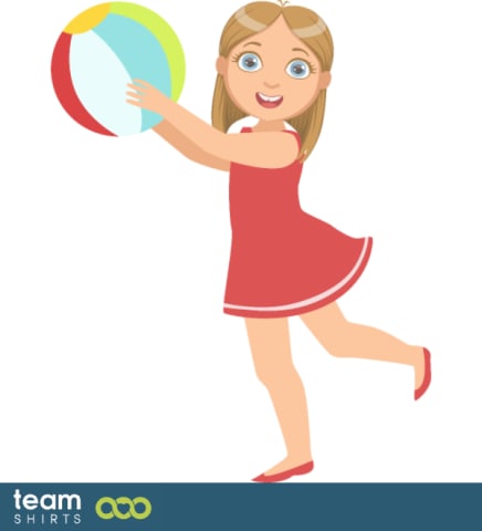 kid with a beach ball