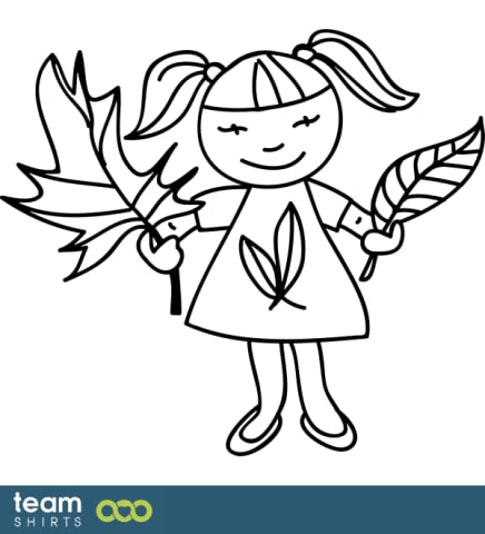 child with leafs