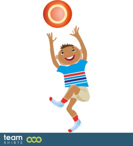 Playing frisbee