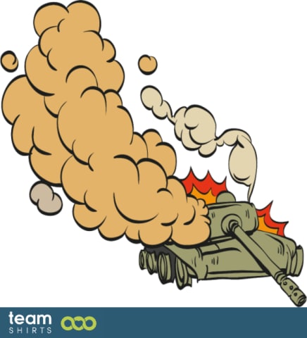 Burning tank