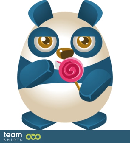 Panda with lollipop
