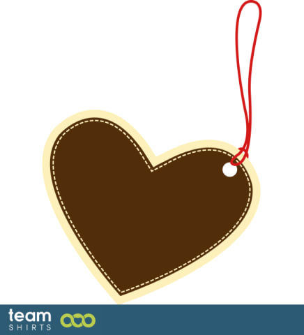 Heart shaped label