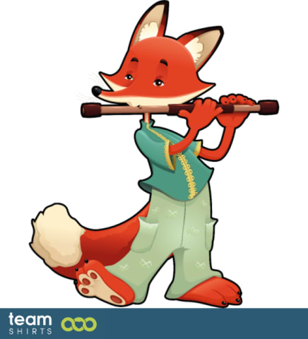 Fox with flute