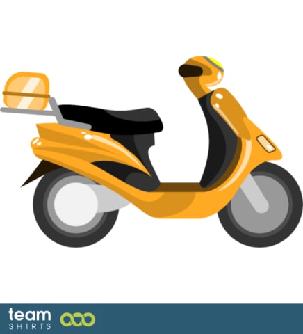 Yellow scooter