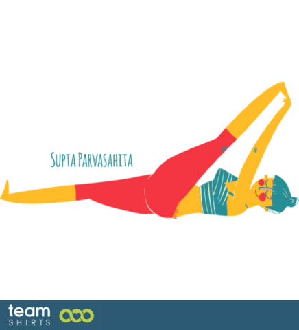 supta parvasahita yoga pose