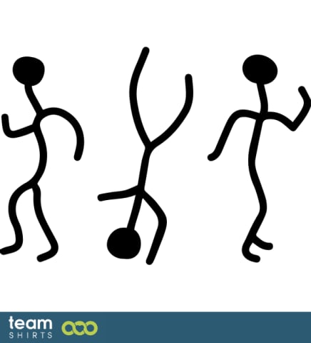 Stick figures dance