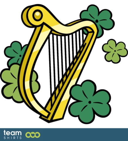 harp and shamrocks