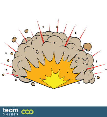 Explosion comic style