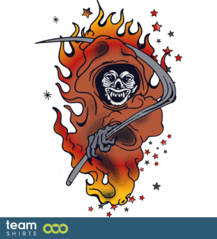 flaming death tattoo