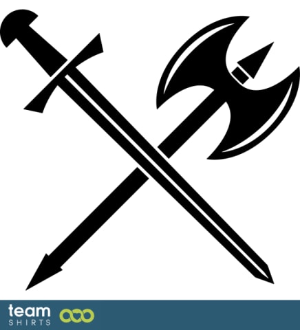 crosses sword and axe