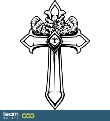 Cross with wings
