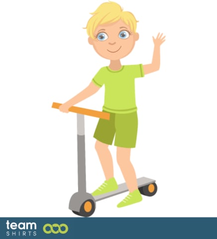 kid on a scooter