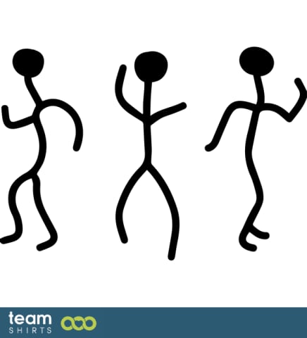 Stick figures dance